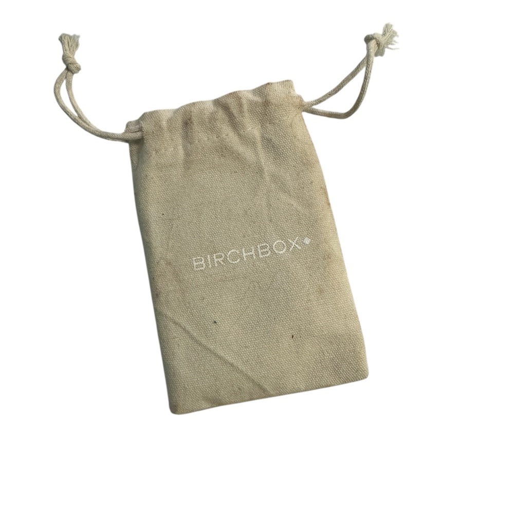 Birchbox Jade Gua Sha Stone Facial Massage Tool in Canvas Drawstring Pouch